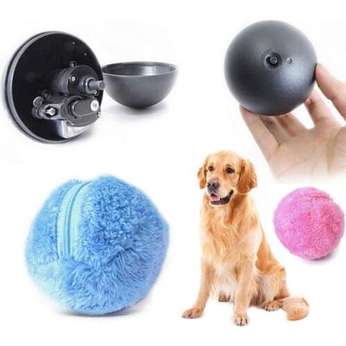 5Pcs/Set New Pet Magic Roller Ball Toy Automatic Roller Plush Ball Magic Ball Dog Cat Pet Electric Toy Interactive Pet Toys