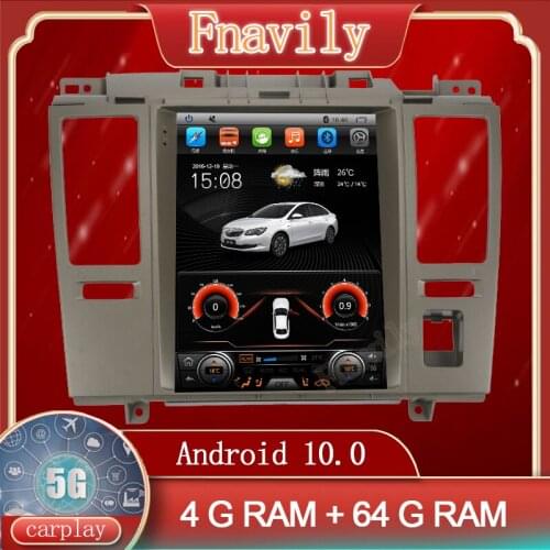 Fnavily Android 10 Car Radio For Nissan Tiida Car Multimedia System Player GPS Navigation Vertical Screen Tesla Style 10.4"
