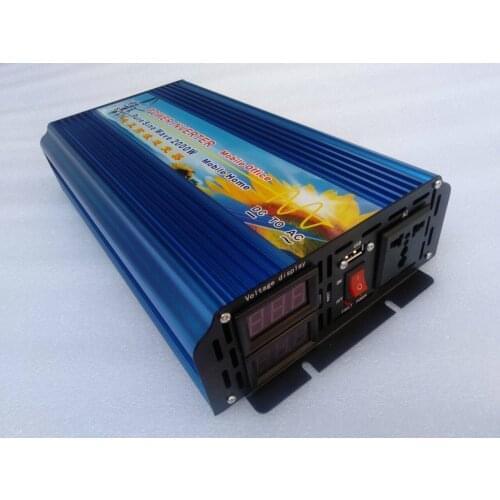 Free shipping 2500W peak 5000W pure sine wave DC 24V to AC 230V 50HZ power inverter