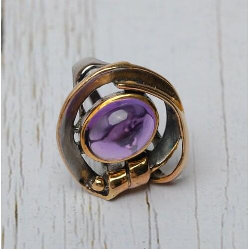 Amorita boutique Vintage knot design inlaid semi-precious stone Rings
