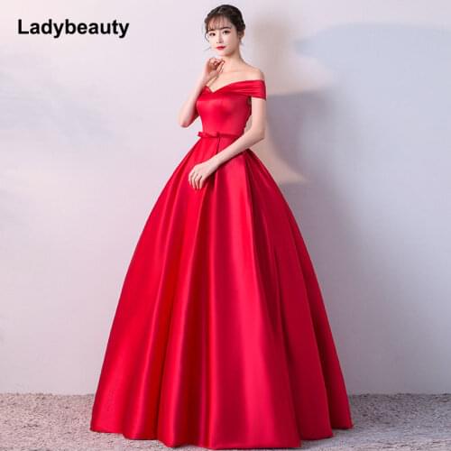 Long Red Evening Dresses 2018 Lacing V-Neck Floor-Length Formal Party Evening Prom Dresses Gowns