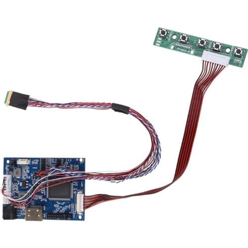 C1FB 1Set HDMI-compatible Lvds Controller Board Driver 40 Pin Lvds Cable Kit for Raspberry PI 3 LP156WH2 TLA1 TLE1 1366x768