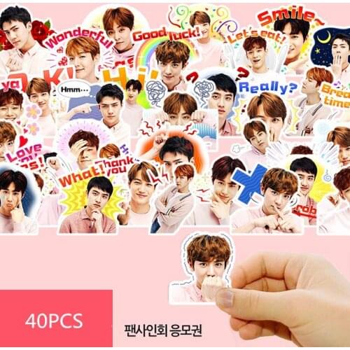 EXO Character star expression pretty boys Scrapbooking Stickers Decorative Sticker DIY Photo Albums