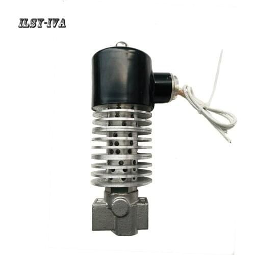 G1/2" DN15 AC220V stainless steel screw heat transfer oil steam solenoid valve