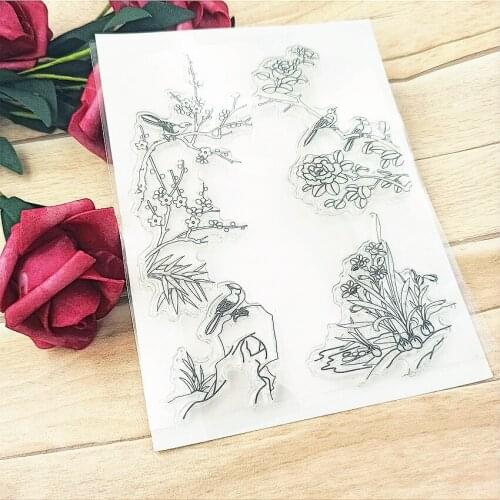 Hot selling Grass transparent clear stamp / silicone seal roller stamp DIY scrapbook album / card production