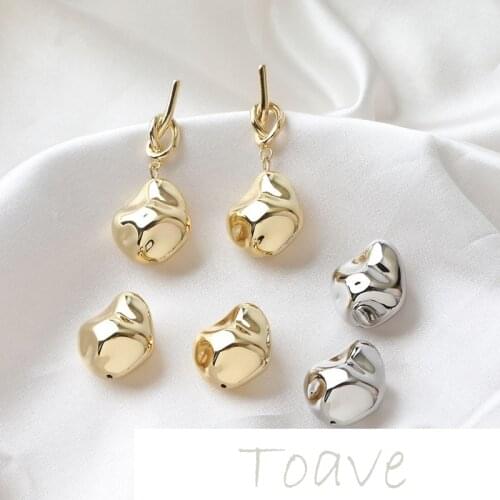 Good quality irregular shaped imitation baroque pearl resin material diy beaded straight hole material accessories