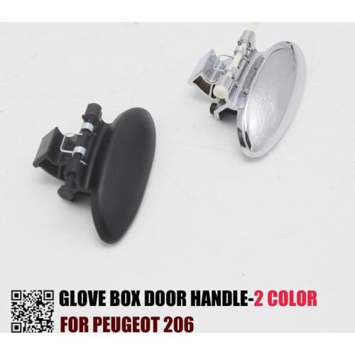 CHROME OR BLACK GLOVE BOX DOOR HANDLE FOR PEUGEOT 206