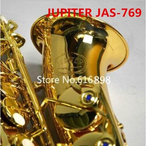 JUPITER JAS-769 Saxophone Alto New Arrival Eb Tune Brass Musical Instrument Gold Lacquer Sax With Case Mouthpiece Free Shipping