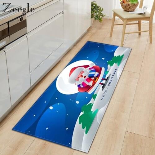 Christmas Carpet Kitchen Rug Anti-slip Living Room Floor Rug Bathroom Doormat Shower Mat Absorbent Foot Mat Kids Room Carpet Mat