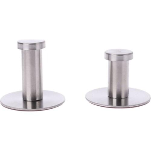 Stainless Steel Round Without Drilling Self Adhesive Wall Mounted Towel Clothes Hook Sticker Robe Coat Hanger Bathroom