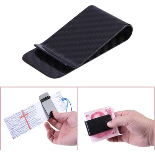 Hot New Real Carbon Fiber Money Clip Business Card Credit Card Cash Clip Wallet Polished and Matte for Options