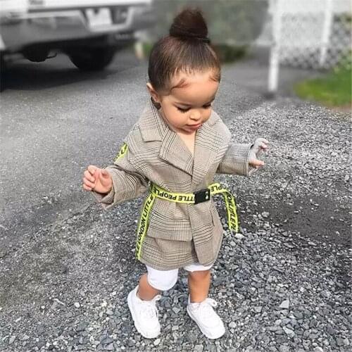 Fashion Toddler Baby Girl Kids Winter Clothes Long Sleeve Warm Coat Jacket Formal Overcoat Tops With Belt Outfit