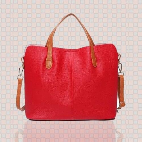 Fashion shoulder bag women 2020 new soft leather handbags large capacity tote bag hit color tide Messenger Bags lychee crossbody