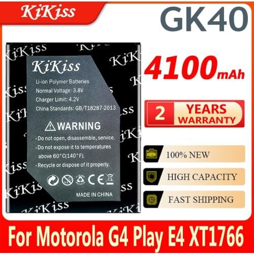 MOT1609BAT 4100mAh Phone Battery GK40 for Motorola Moto G4 Play G4Play E4 XT1766 XT1607 XT1609 XT1600 Mobile Phone Battery