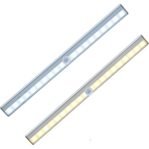 Motion Sensor Night Light Potable 10 LED Closet Lights Battery Powered Wireless Cabinet IR Infrared Motion Detector Wall Lamp