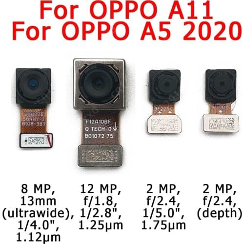 Original Rear Back Camera For OPPO A5 2020 A11 Main Backside Big Camera Module Flex Cable Replacement Repair Spare Parts