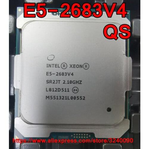 Intel Xeon CPU E5-2683V4 QS version 2.10GHz 16-Cores 40M LGA2011-3 E5-2683 V4 processor E5 2683V4 free shipping E5 2683 V4