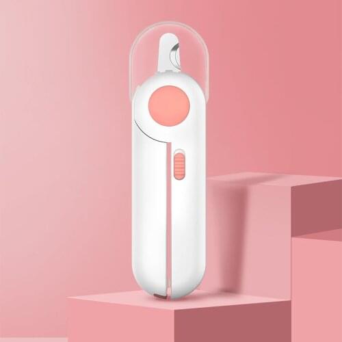 Professional Pet Splash Proof Nail Clipper LED Light Dog Cat Stainless Steel Clippers Pet Claw Nail Scissors Grooming Supplies