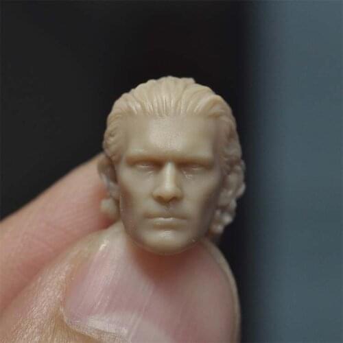 Blank 1/18 Scale Banderas Head Sculpt Unpainted Fit 3.75" Figure