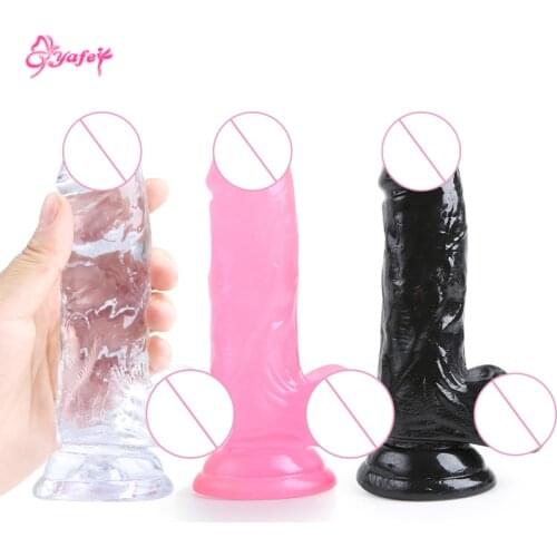 Jelly Realistic Dildo Erotic Sex Toys Fake Penis Suction Cup Female Masturbation Clit G-Spot Waterproof Adult Sex Toy for Woman