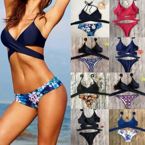 Sexy Women Swimwear Floral Bikini Push Up Swimwear Bathing Suit Women Micro Bikini Bikinis 2019 Mujer Ladies Swimsuit Beachwear