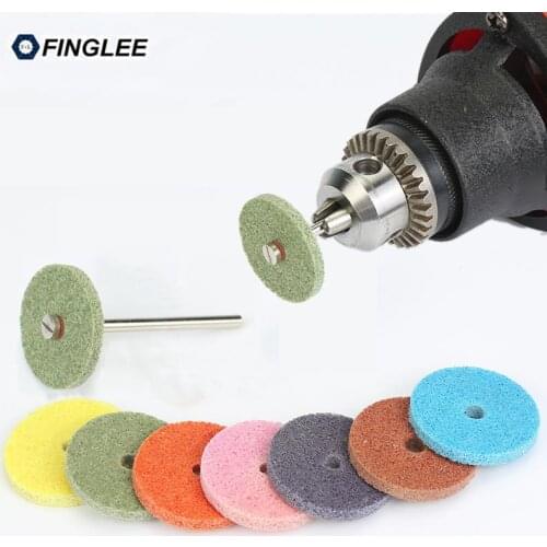 FINGLEE 10pcs/set 1inch Sponge polishing pad Grinder sanding Discs edge polishing Metal, copper,Aluminum Marble polishing di