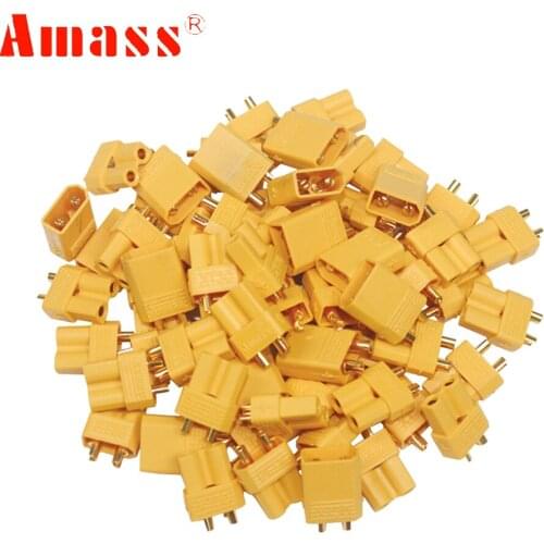 100pcs Amass XT30U Male & Female Bullet Connector Plug For RC Lipo Battery RC Quadcopter Drone Airplane Car Truck DIY Parts