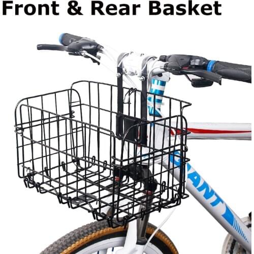 Foldable Bicycle Basket Cycling Carrying Holder Bike Riding Cycle Biking Front Baggage Basket Bike Accessories Para Bicicleta