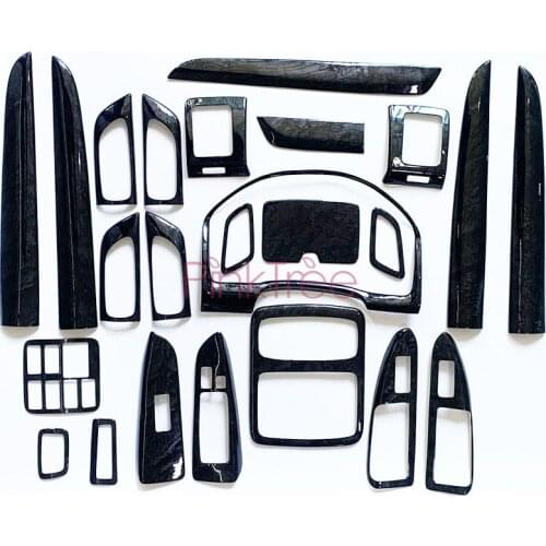 Car Styling For Toyota Land Cruiser 120 Prado FJ120 2003-2009 Interior Black Wooden Color Moulding Trim Panel Decoration Cover