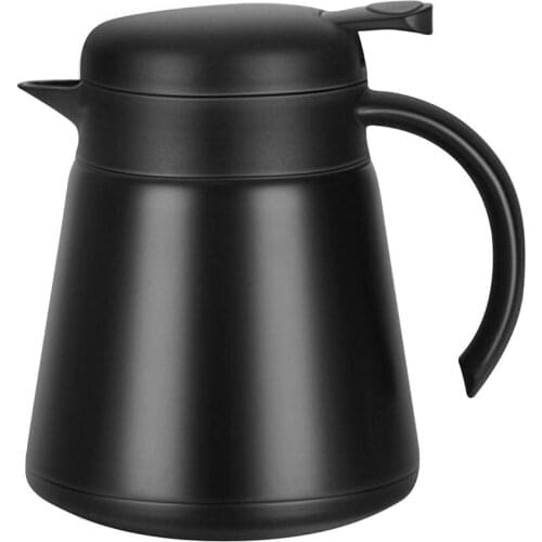 304 18/10 Stainless Steel Thermal Carafe/Double Walled Vacuum Insulated Coffee Pot with Press Button Top,24+ Hrs Heat & Cold Ret