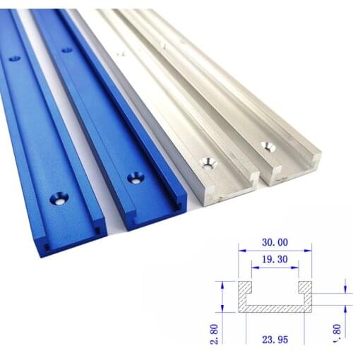 300-800mm Woodworking T-slot Miter Track Aluminum Alloy T-Track Miter Gauge Track Slot for Wood working Workbench Tools