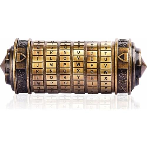 Creative Retro Lockbox Da Vinci Code Alphabet Locks Home Decoration Birthday Gift Letter Password Lock Educational Puzzle