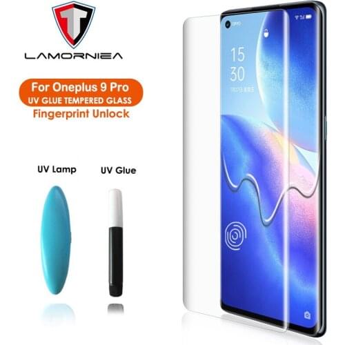 UV Glass For Oneplus 9 Pro Screen Protector Film Full Screen Liquid Glue For Oneplus 9 8 8T 7 7T Pro UV Tempered Glass 1+9 Pro