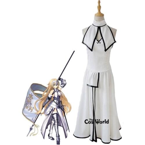 FGO Fate Grand Order Stage 3 Joan of Arc Jeanne d'Arc Backless Dress Uniform Outfit Games Cosplay Costumes