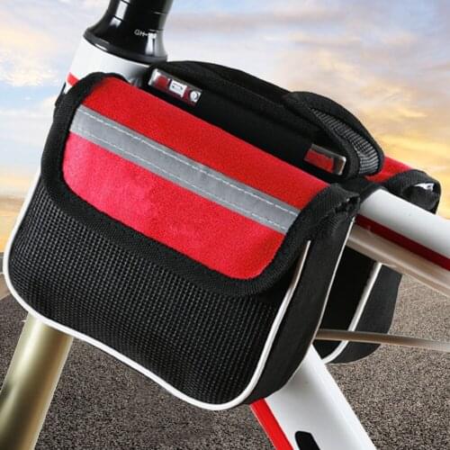 Bicycle Front Tube Bags Mobile Phone Case Waterproof Saddle MTB Cycling Pouch MTB Bike Top Tube Shell Cycling Pouch