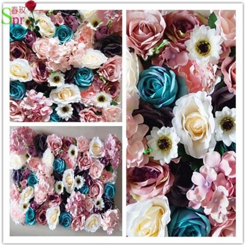 SPR wedding amazing flower wall backdrop panels wedding stage artificial flower arrangment decorations celebration