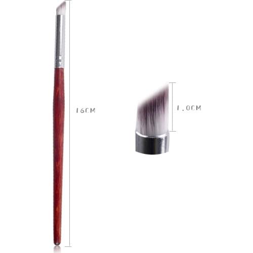 1Pc Nail Dye Drawing Pen With Wood Handle Gradient Color Change Brush UV Gel Polish Painting Tool