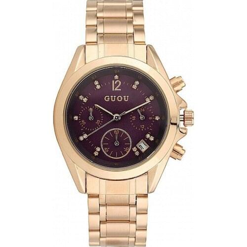 2018 New Brand 3 Eyes Ladies Clock Hot Sale Luxury Gold Casual Quartz Watch Women Stainless Steel Dress Watches Relogio Feminino