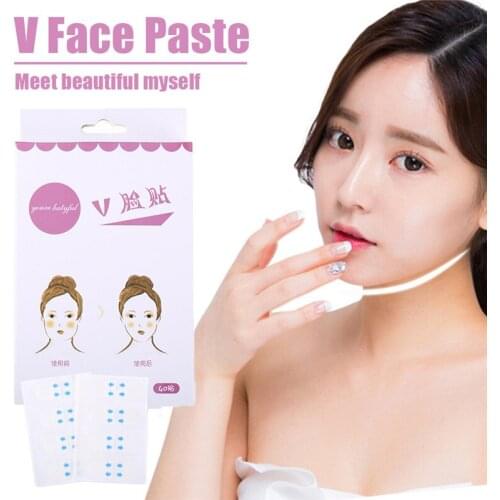 40 Pcs/Set Invisible Thin Face facial Stickers Facial Line Wrinkle Sagging Skin V-Shape Face Lift Tape Scotch for Face