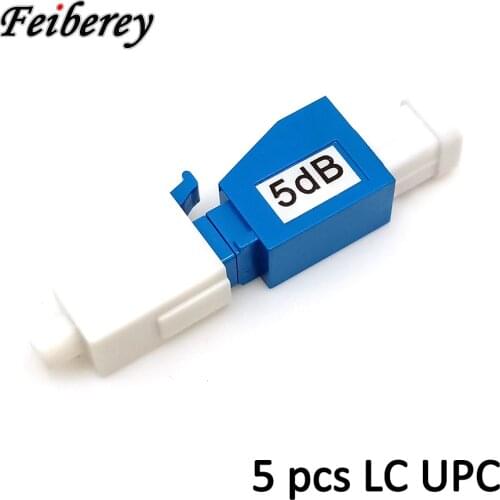5pcs/bag LC/UPC 1-30dB Optical Attenuator Singlemode Female to Male Fiber Optic LC Optical Singnal Attenuator Flanged LC