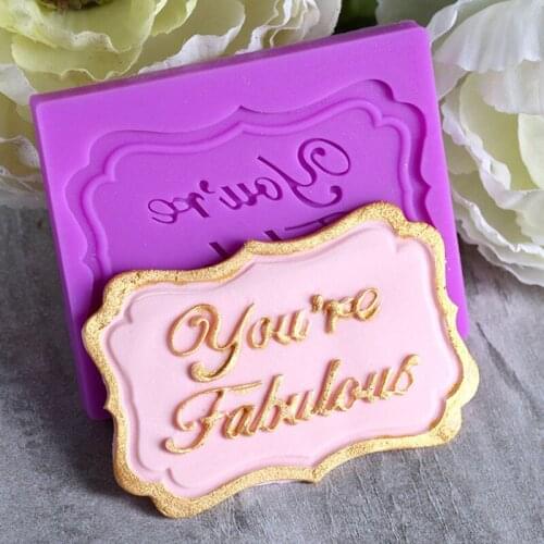 Aouke Happy Birthday Letters Fondant Silicone mold Decoration Tools Chocolate Mold Cake Gumpaste Mold Soft ceramics Kitchen Cook