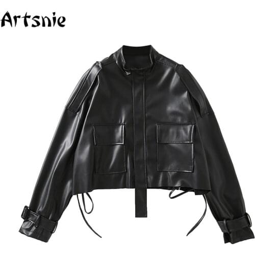 Женские черные куртки Artsnie China At AliExpress