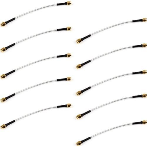 Artudatech 10Pcs SMA Male to SMA Male RF Extension Coax Pigtail Semi-Rigid Cable RG402 50cm 30cm 15cm Connector Parts