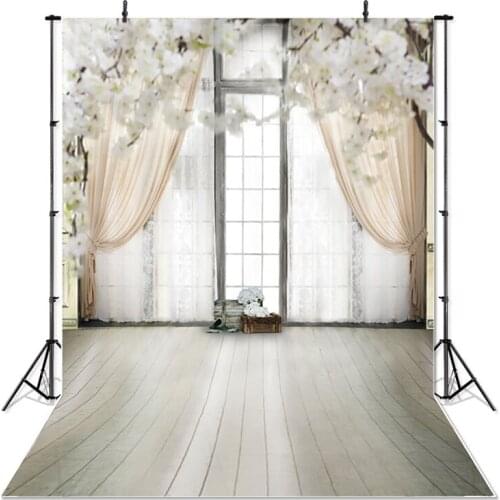 Seamless Vinyl Photography Background Big French Window Flower Dream Computer Printed Wedding Backdrops for Photo Studio ZH-35