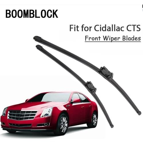 BOOMBLOCK 2PCS High Quality Front Windshield Wiper Blades For Cadillac CTS 2018 2017 2015-2004 Accessories