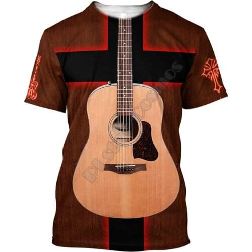 Guitar In Jesus Name I Play 3D Printed T Shirts Harajuku Streetwear Summer Tops women For men Funny Tshirts Short sleeve