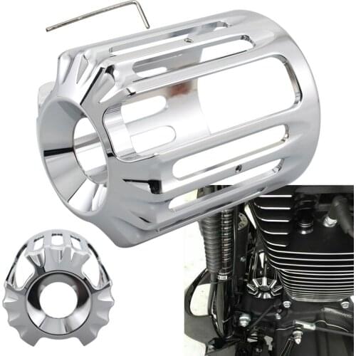 Chrome Motorcycle Oil Filter Cover Machine Oil Grid For Harley Sportster 883 1200 XL Iron Touring Road King Softail Deluxe Dyna