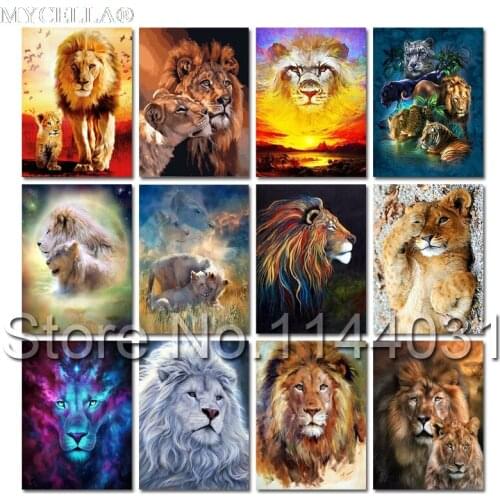 Felines Diamond Mosaic Animals Lion Diamond Painting Full Square Diamond Embroidery Full Square Diamond Home Decoration Gift