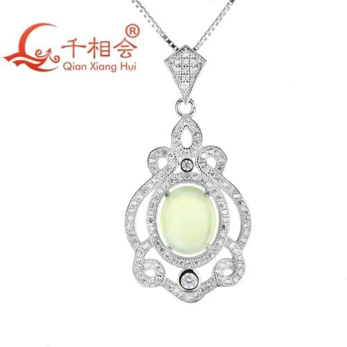 Wallet pendant shape with oval shape cubic zirconia and 925 sliver for jewelry making