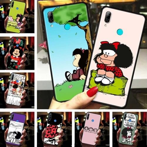 Mafalda Hot Sale Deluxe Cell Phone Case For Huawei Mate 20 Lite 10 40 Pro Plus 40 RS TPU Black Soft Smartphone Cover Capa